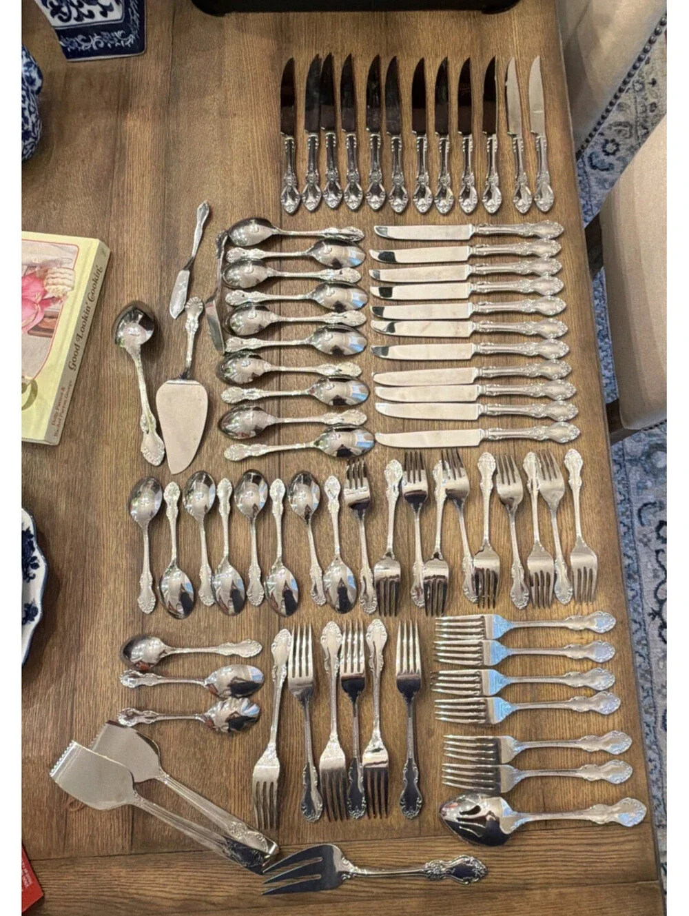 Reed & Barton Highgrove Stainless Flatware Set 73 Pc Service for 12 Serving